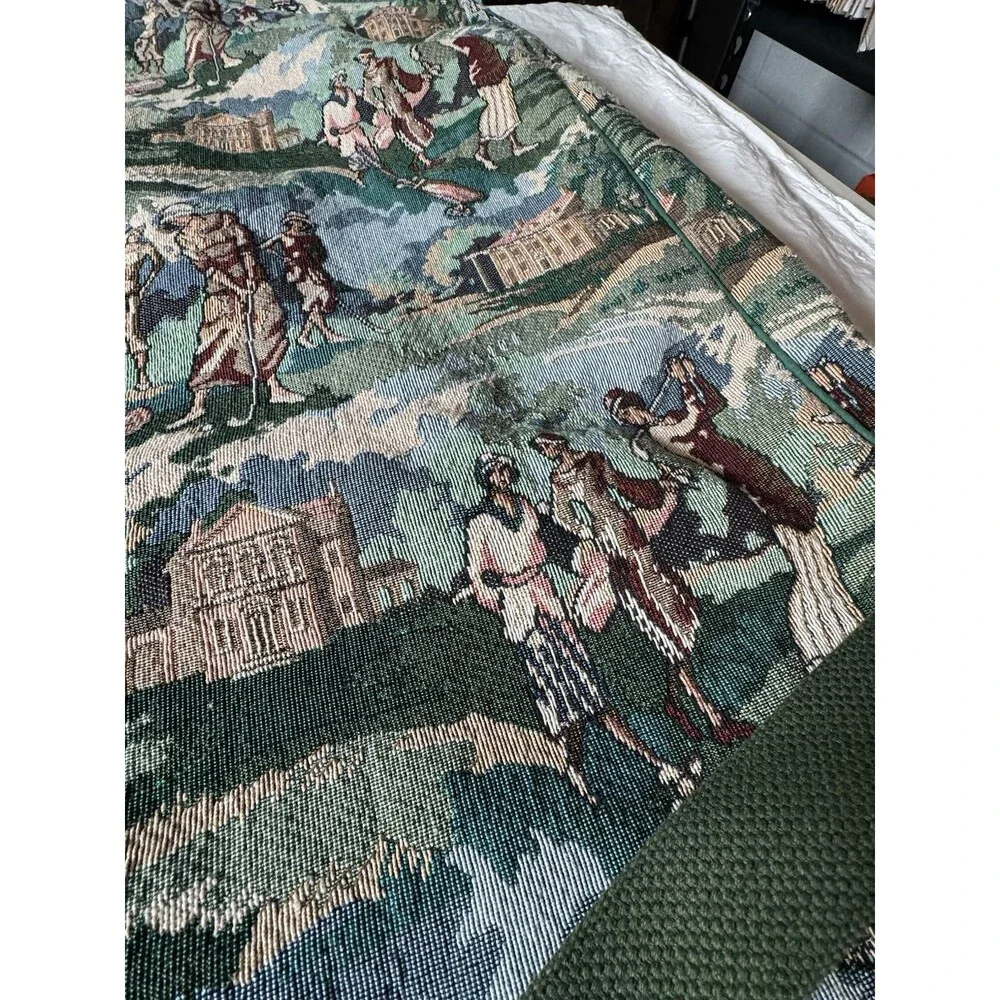 Vintage Gloria Rae Tapestry Garment Bag Made In USA‎ Golf Scene Luggage Carrier